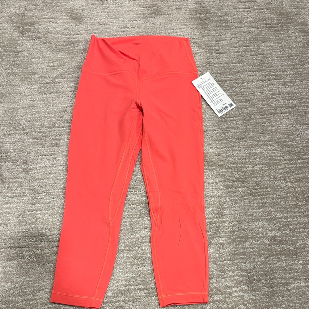 NWT Lululemon align high-rise crop 23 inch inseam size 8 pale Raspberry